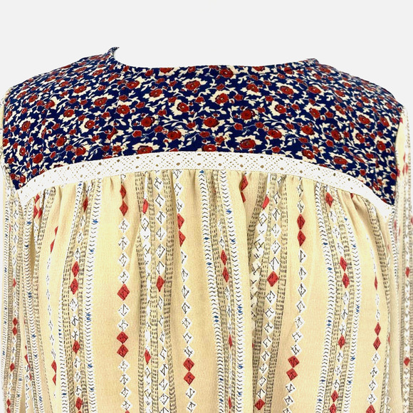 Weekend Suzanne Betro Blouse Womens Medium Top Floral Peasant Boho Ladies Casual - Picture 4 of 6